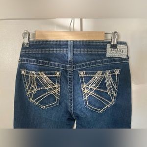 Ariat turquoise studded sequin embroidered bootcut jeans 28S